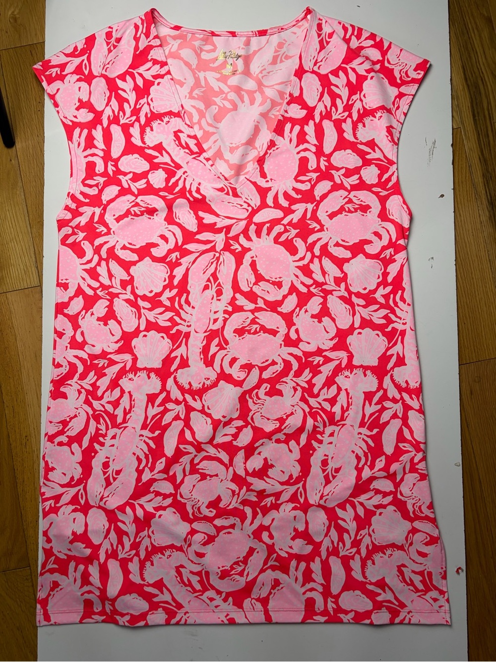 Lilly Pulitzer Talli Cover-Up crabs lobster dress sz M